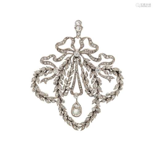 J.E. CALDWELL, EDWARDIAN, DIAMOND PENDANT