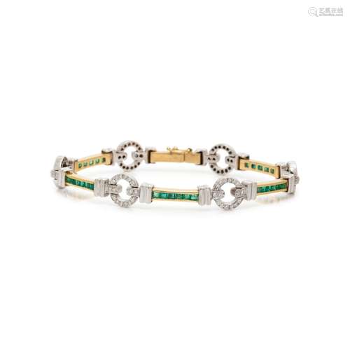 EMERALD AND DIAMOND BRACELET