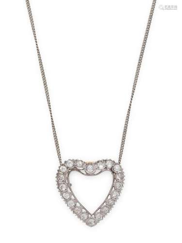 DIAMOND HEART PENDANT/BROOCH