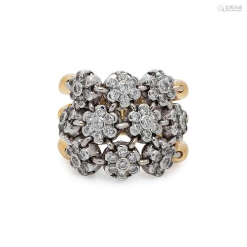 SONIA B., DIAMOND FLOWER RING