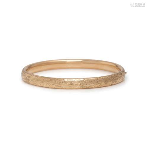 YELLOW GOLD BANGLE BRACELET