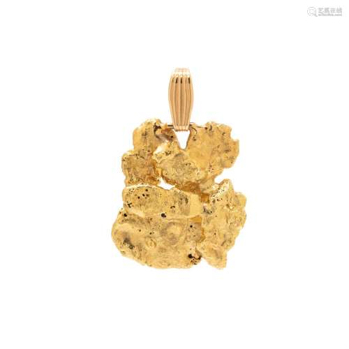 YELLOW GOLD NUGGET PENDANT