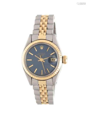 ROLEX, REF. 6917 STAINLESS STEEL AND 14K YELLOW GOLD 'OY...
