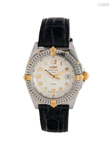 BREITLING, REF. B6735012/G189 YELLOW GOLD AND STEEL 'WIN...