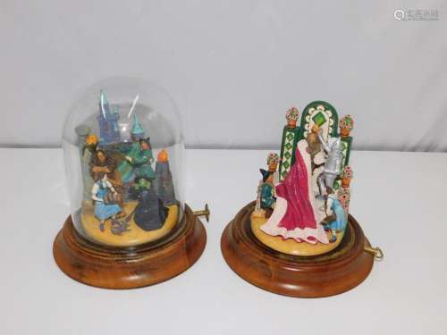 Lot of 2 Franklin Mint Wizard of Oz Music Boxes