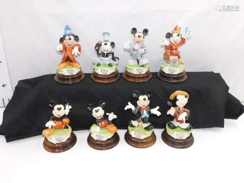 Laurenz Capodimonte Mickey Through the Years Figurine Set