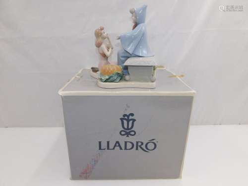 Lladro Cinderella and The Fairy Godmother Figurine