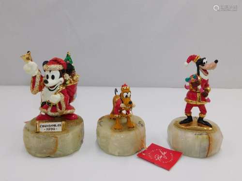 Lot of 3 Disney Ron Lee Christmas Figures