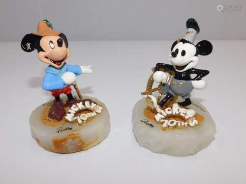 Lot of 2 Mickey 70th Birthday Figurines