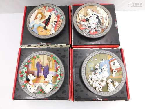 Lot of 4 Disney 101 Dalmatians 3-D Plates