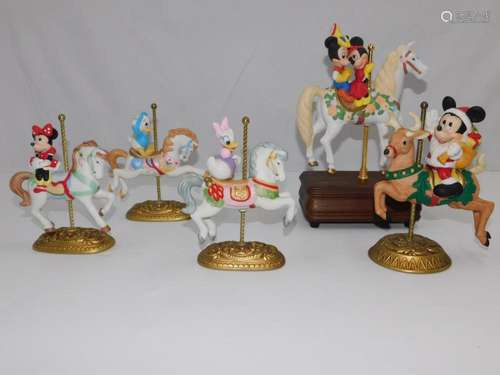 Lot of 5 Disney Carousel Horses