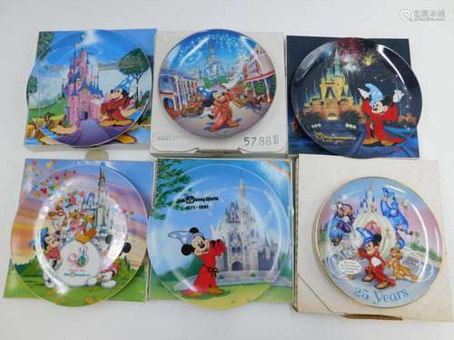 Lot of 6 Walt Disney Collector Plates