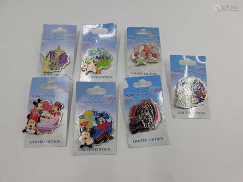 Lot of 7 Walt Disney World Limited Edition Pins