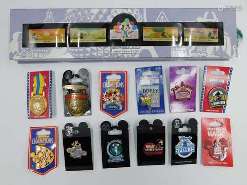 Large Lot of Disney Marathon and Sports Related Pins