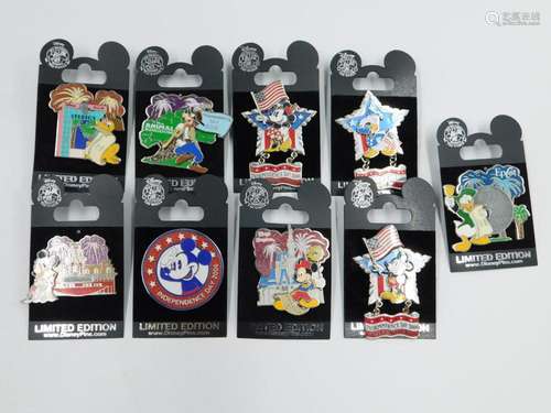 Lot of 9 Limited Edition Disney Independence Day 2006 Pins