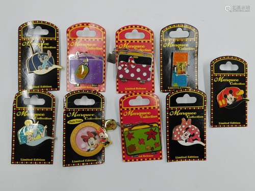 Lot of 9 Disney Marquee Collection Limited Edition Pins