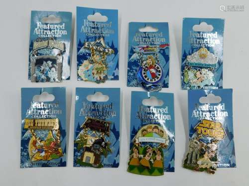 Lot of 8 Disney Featured Attraction Limited Edition Pins