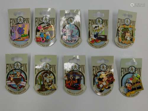 Lot of 10 Disney Find-A-Pin Limited Edition Pins