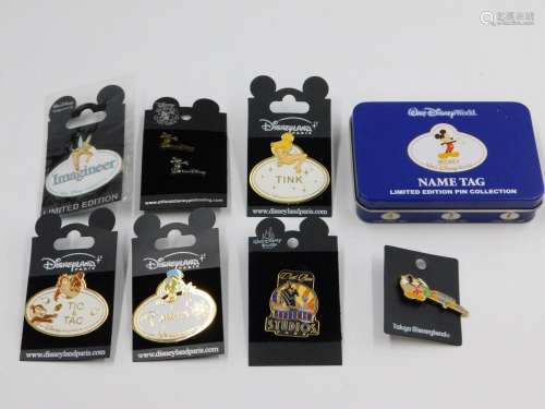 Lot of Disney Name Tag and International Disney Parks Pins