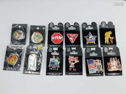 Lot of 12 Mickey Mouse/NYC Related Pins