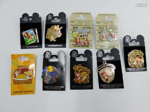 Lot of 9 Disney Thanksgiving/Autumn/Chip n Dale Pins