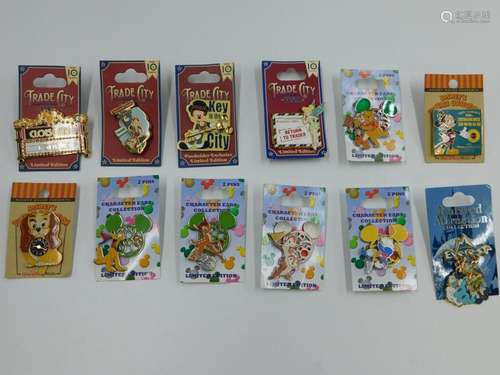 Lot of 12 Mixed Disney Pins