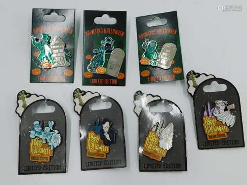 Lot of 7 Disney Haunted Mansion Limited Edition Pins