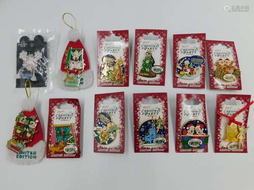 Lot of 12 Disney Christmas Pins