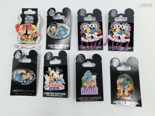 Lot of 8 Disney New Years Limited Edition Pins