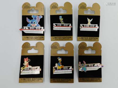 Lot of 6 Disney Gold Card Collection Pins