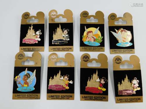 Lot of 8 Disney Gold Card Collection Limited Edition Pins