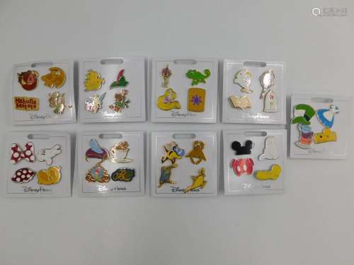 Lot of 9 Disney Parks 4 Pin Booster Sets