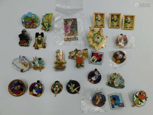 Lot of 25 Disney Character Pins