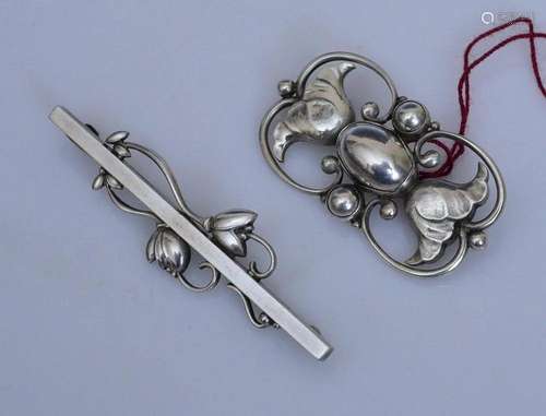 Two Georg Jensen Denmark Brooches