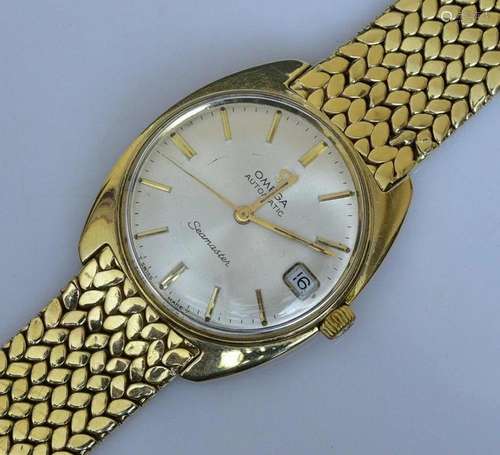 14k Gold Omega Seamaster Gent's Wrist Watch