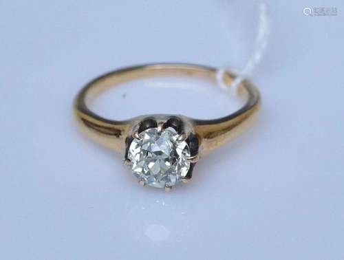 14k Gold Diamond Solitaire Ring