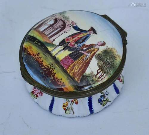 Faience Snuff Box