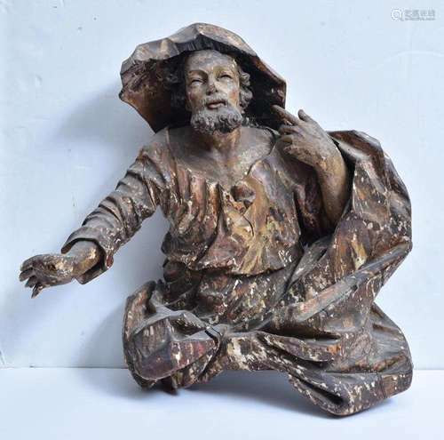 Italian Polychrome Carved Figure of Christ