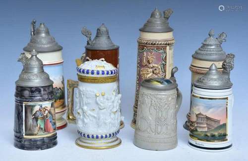 German and Italian Beer Steins (8)