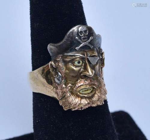 14k Gold "Pirate" Gent's Ring