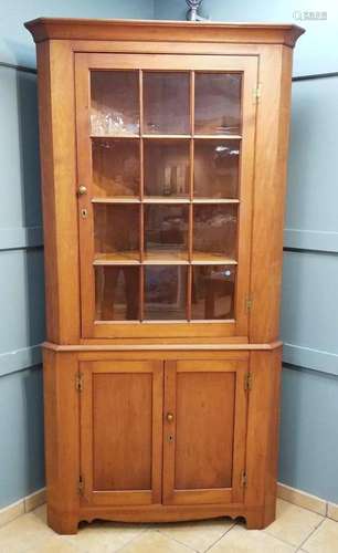 American Cherry Corner Cupboard