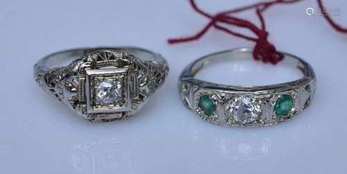 Two Edwardian Diamond Rings