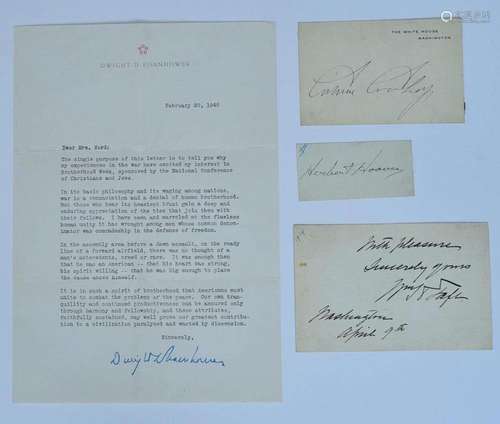 Four Presidential Autographs