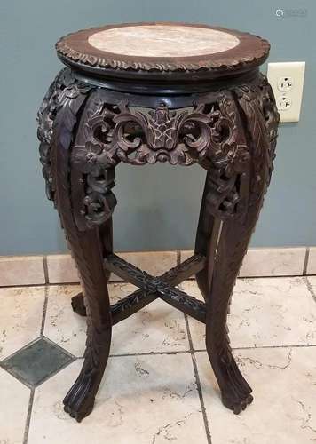 Chinese Carved Plant Stand