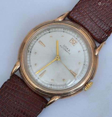 14k Rose Gold Doxa Gent's Wrist Watch