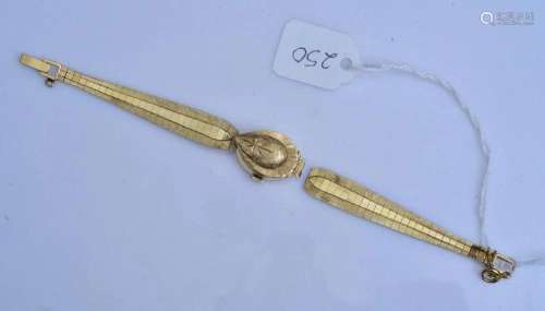 14k Gold Geneva Watch Bracelet