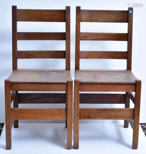 Set of L&JG Stickley Oak Chairs (5)