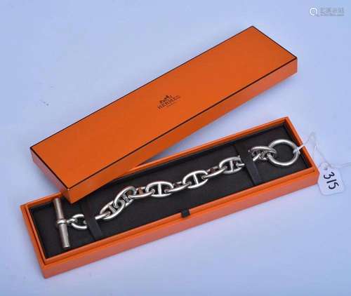 Hermes Sterling Silver Bracelet