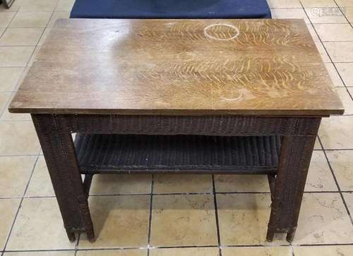 Victorian Wicker Library Table