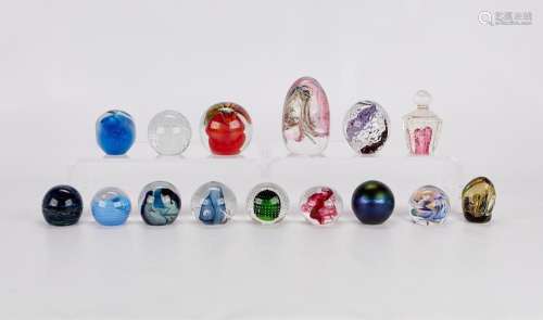 Group 15 Glass Paperweights